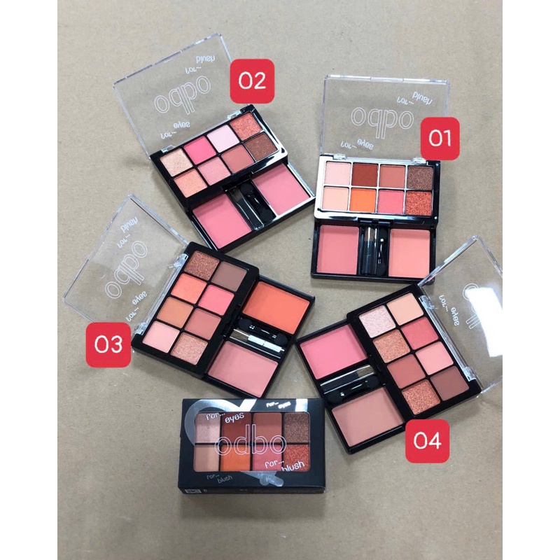 Set Phấn Mắt Má Hồng Odbo Eyeshadow And Blush
