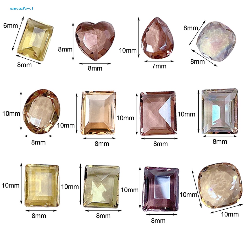 Set 10 Hạt Đá Pha Lê 3d Trang Trí Móng Tay Nghệ Thuật diy charms