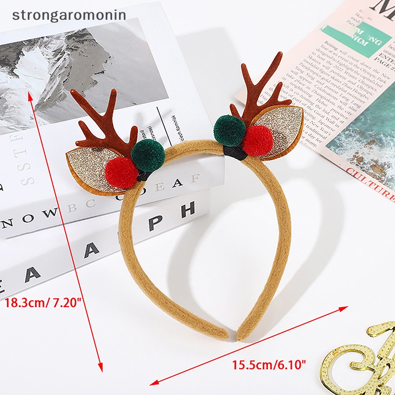 Cài Tóc Sừng Tuần Lộc Đính Hoa Hóa Trang Giáng Sinh Năm Mới Cho Bé