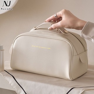  Nucelle Túi Đựng Mỹ Phẩm Da pu Có Khóa Kéo Đôi Cỡ Lớn Đa Năng Tiện Dụng 