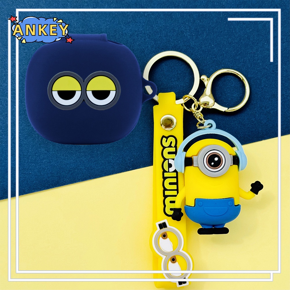For Samsung Galaxy Buds FE / Buds 2 Pro / Buds Live Earphone Silicone Case Blue Monster Earbuds Soft Protective Headphone Cover Headset Skin with Doll