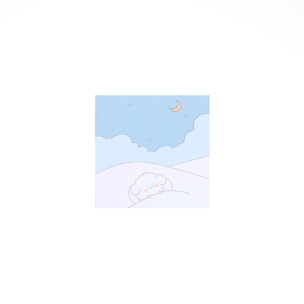 Tệp giấy note giấy ghi chú phong cách aesthetic hoạt hình dễ thương tệp 80 trang size 8*8cm dùng hàng ngày, học tập