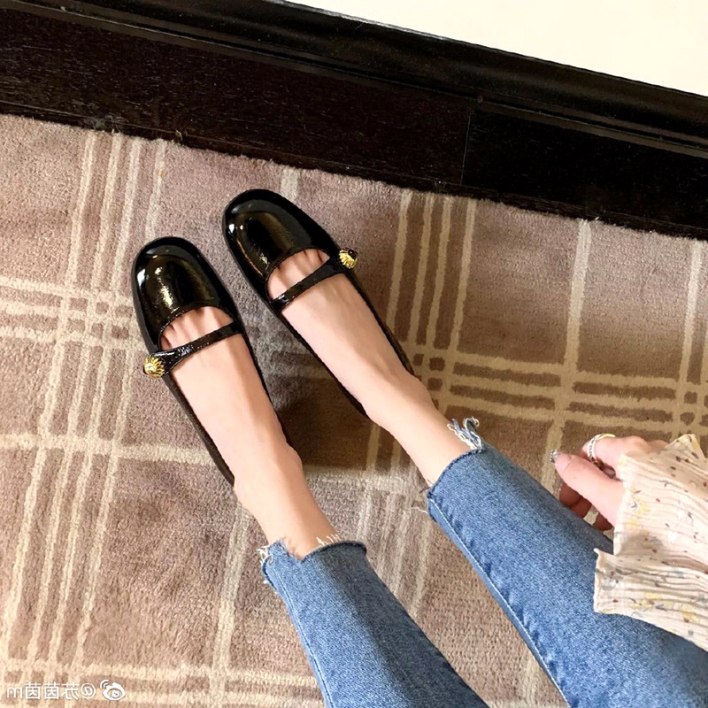 Giày Búp Bê Gót Thấp Mũi Tròn Thời Trang Nữ