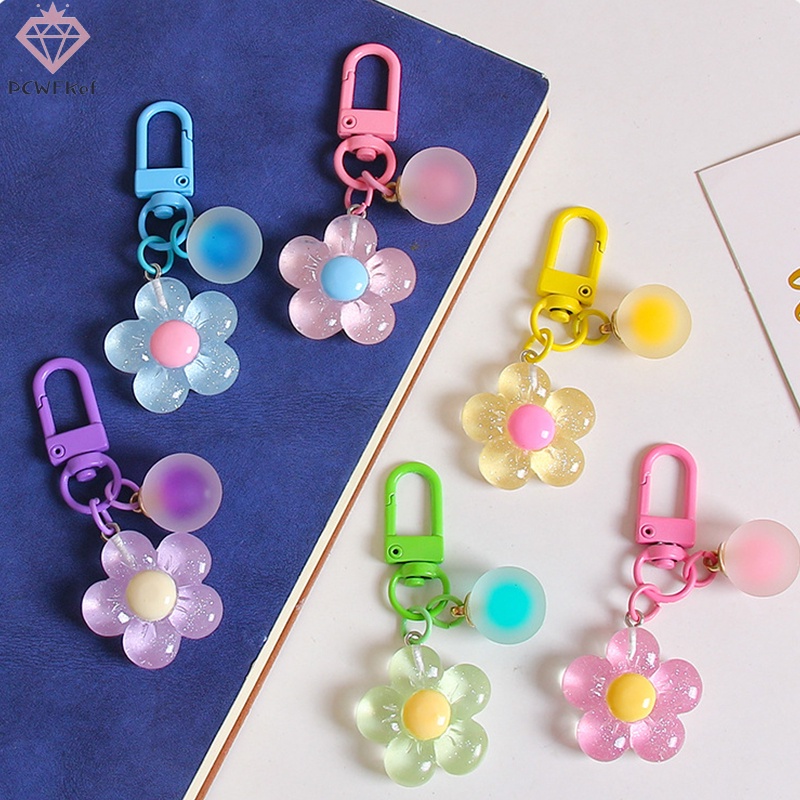Phụ Kiện Móc Khóa / Túi Xách / Tai Nghe Hình Hoa Màu Ngọt Ngào Thời Trang Mới
