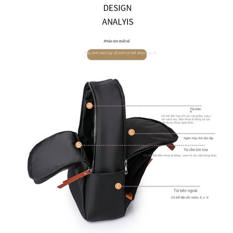 Balo laptop 14 in thời trang nam nữ dùng cho đi học, đi làm, đi chơi – BEE GEE BLLT23535