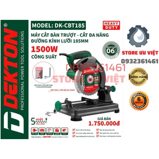 Máy cắt bàn trượt đa năng cắt sắt, gỗ ,kim loại dekton 185mm dk-cbt185 công suất 1500w dây 5m giá tốt