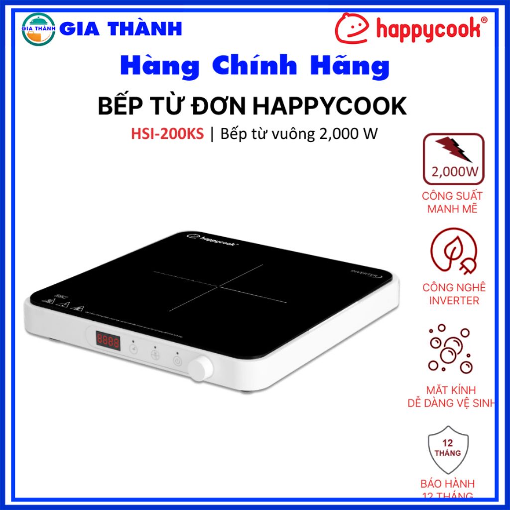 Bếp từ đơn inverter HAPPYCOOK, HSI-200KS Gia dụng Gia Thành