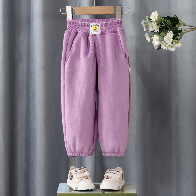 Quần Dài Thể Thao Lót Lông Cừu Dày Giữ Nhiệt Thời Trang Cho Bé