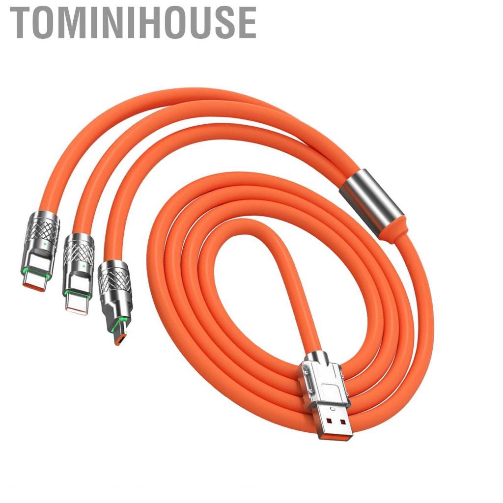 Tominihouse Dây sạc 3 trong 1 3,94ft 120W cho giao diện iOS TYPE C Hot