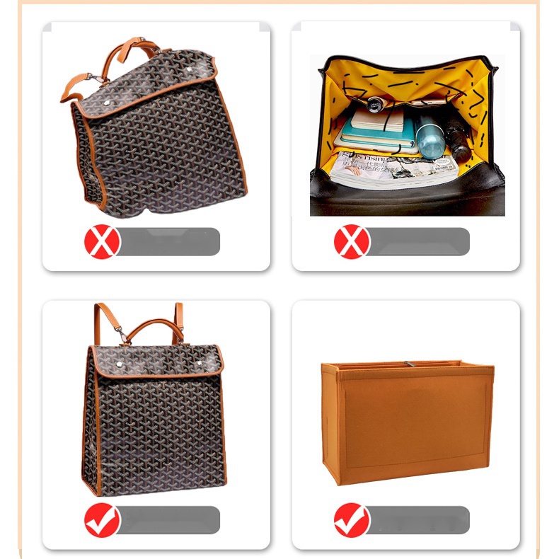 Lót túi giữ form GOYARD Backpack túi đựng đồ chia ngăn túi