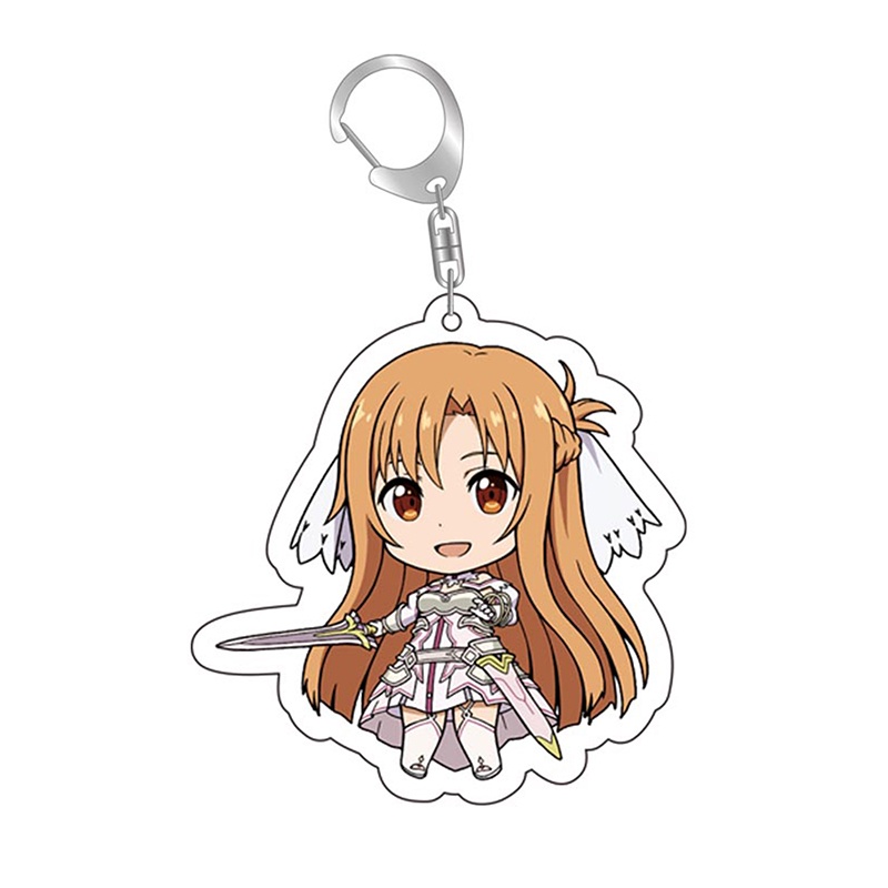 Móc Khóa Nhựa acrylic Trong Suốt Hình Nhân Vật Hoạt Hình sword art online