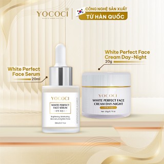 Combo Kem Face 20g và Serum 20ml YOCOCI Dưỡng Trắng Da Mặt, mờ thâm, nám, tàn nhan, chống lão hoá