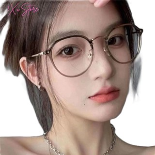 Gọng kính cận nữ Tròn chống ánh sáng xanh chống tia uv màu sắc thời trang cho nữ