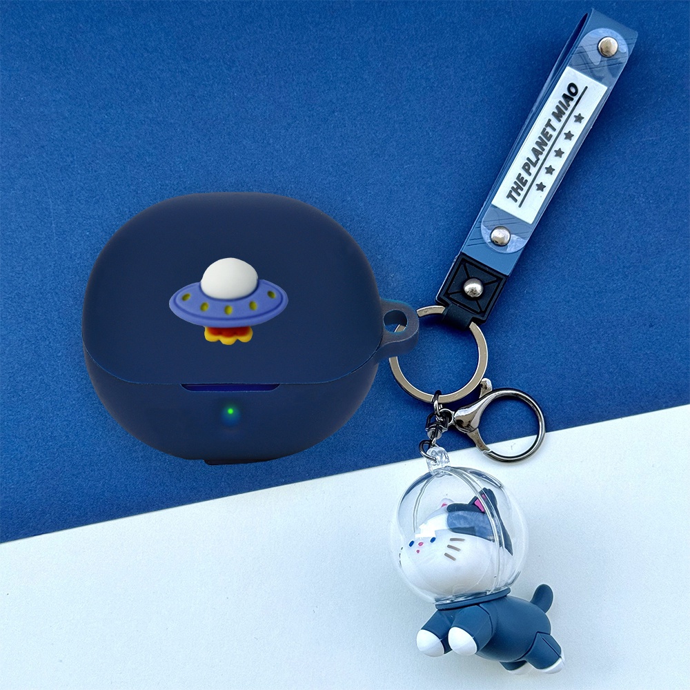 Suitable for SoundPeats Clear Case Cartoon Panda Keychain Pendant SoundPeats Clear Silicone Soft Cas