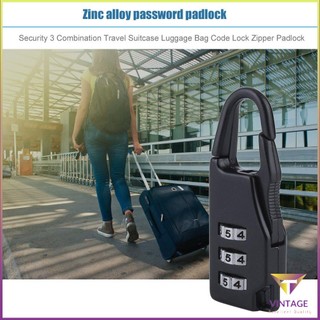 Security 3 Combination Travel Suitcase Luggage Bag Code Lock Zipper Padlock [H/11]
