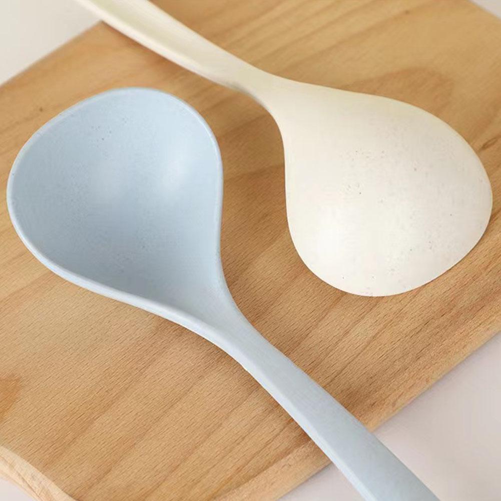 Muỗng Múc Canh Bằng Lúa Mạch Dày Dặn Tay Cầm Dài q5d7