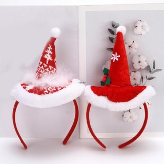 ✿ băng đô mũ ông già noel đính lông vũ