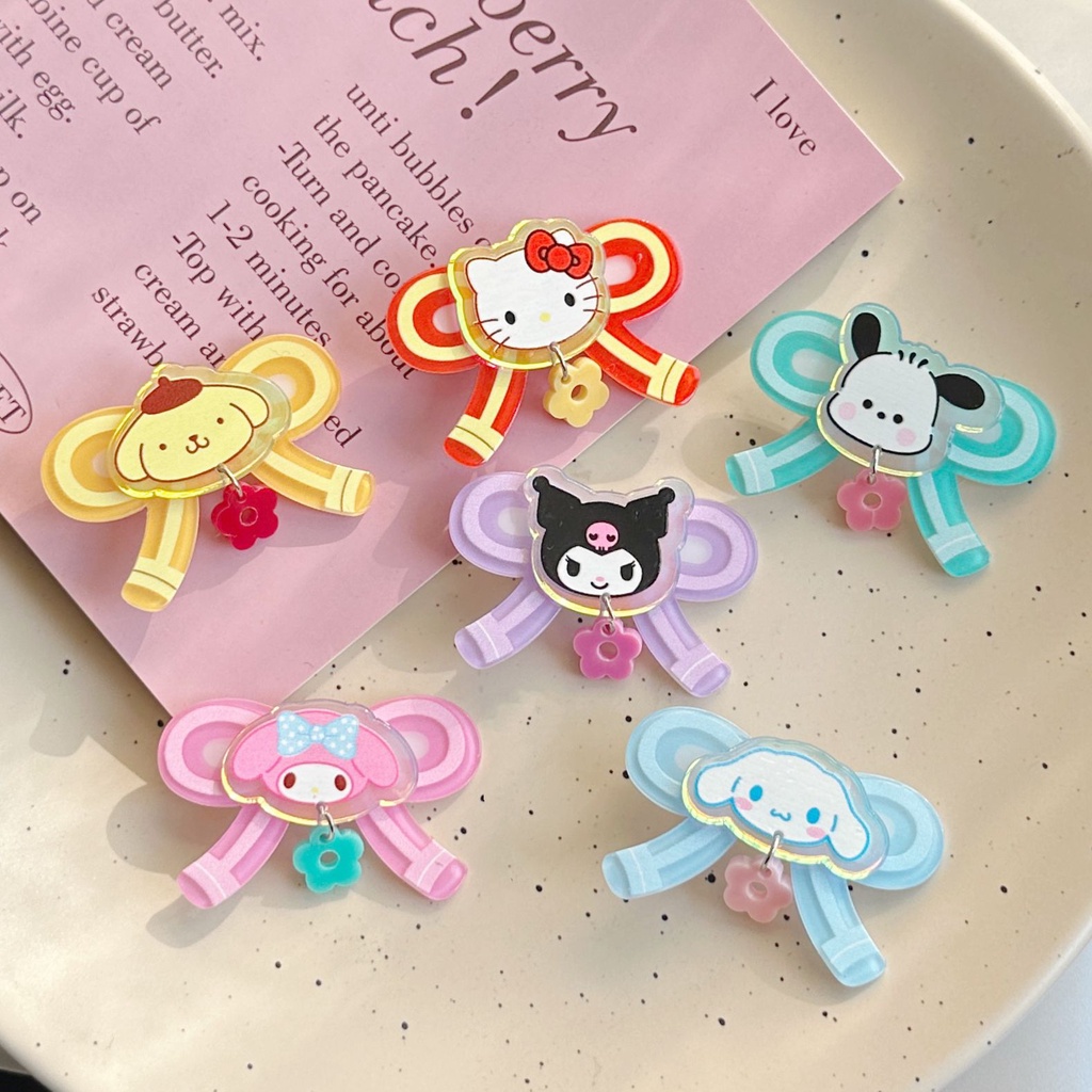 Kẹp Tóc Hình sanrio kuromi Cinnamoroll Dễ Thương Cho Bé Gái