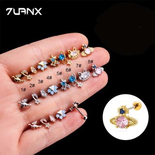 1 Đinh Tán Hai Đầu Bằng Thép Không Gỉ Hình Dấu Chân Gấu Thời Trang