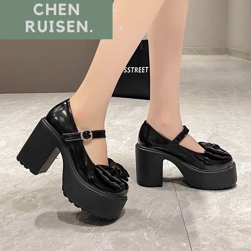 CHENRUISEN Giày búp bê Mary Jane  vintage Anh quốc thời trang mới mùa hè 2023 cho nữ  FLF23A0RBX 43Z231023