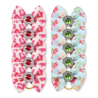 Set 10 Dây Cột Tóc Nơ Mini Dễ Thương Cho Bé Gái
