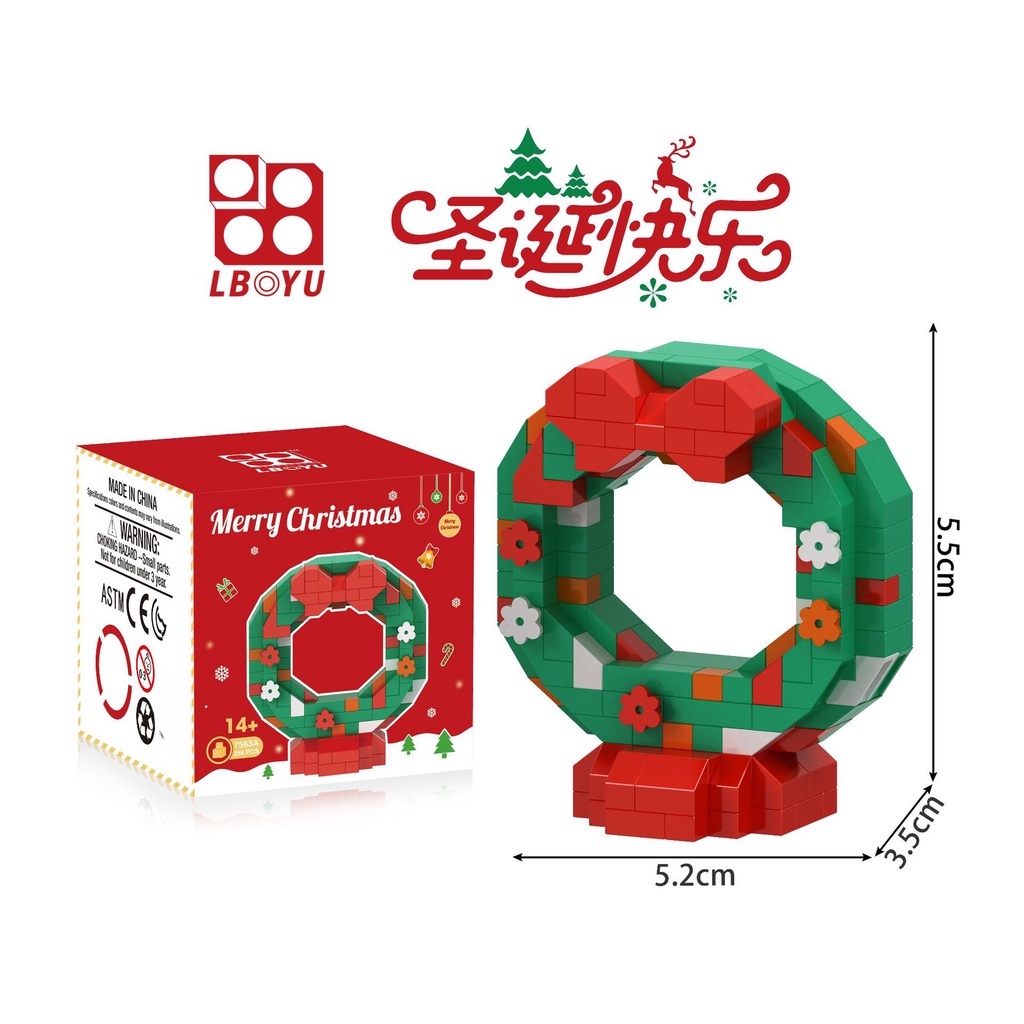 Đồ Chơi Lắp Ráp Cây Thông Giáng Sinh 7563A-7566A