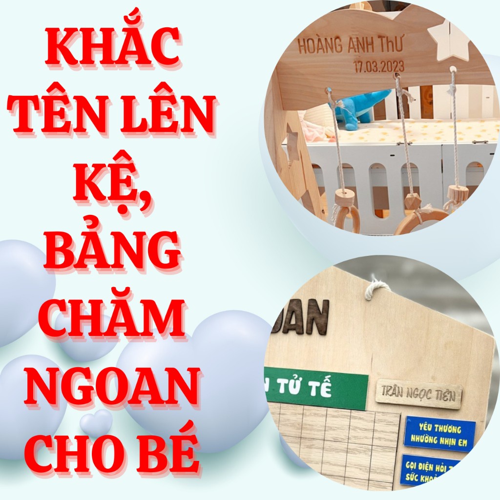Khắc Tên Của Bé Lên Bảng Bận Rộn, Kệ Chữ A Sơ Sinh, Kệ Gỗ Theo Hàng Đặt