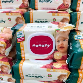   Thùng 24 Gói  Khăn Ướt Mamamy 120 Tờ KO MÙI Chống Hăm Tả Có Nắp 