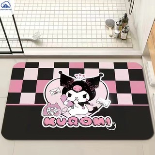 CHONGTAOQI thảm lau chân Thảm Chùi Chân  Kuromi diatom diatom Thấm Hút Tốt 