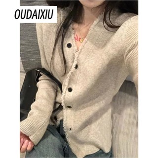 Áo khoác len oudaixiu a91kejr38z230922 thời trang dành cho nữ