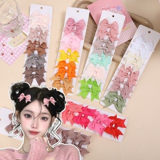Bộ 10 kẹp tóc nơ ruy băng đáng yêu cho bé gái / bé gái