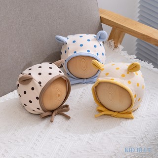 Mũ len tai thỏ họa tiết chấm bi dễ thương cho bé