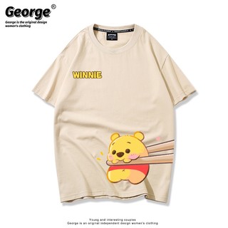 Áo thun nữ form rộng cotton cổ tròn in basic
