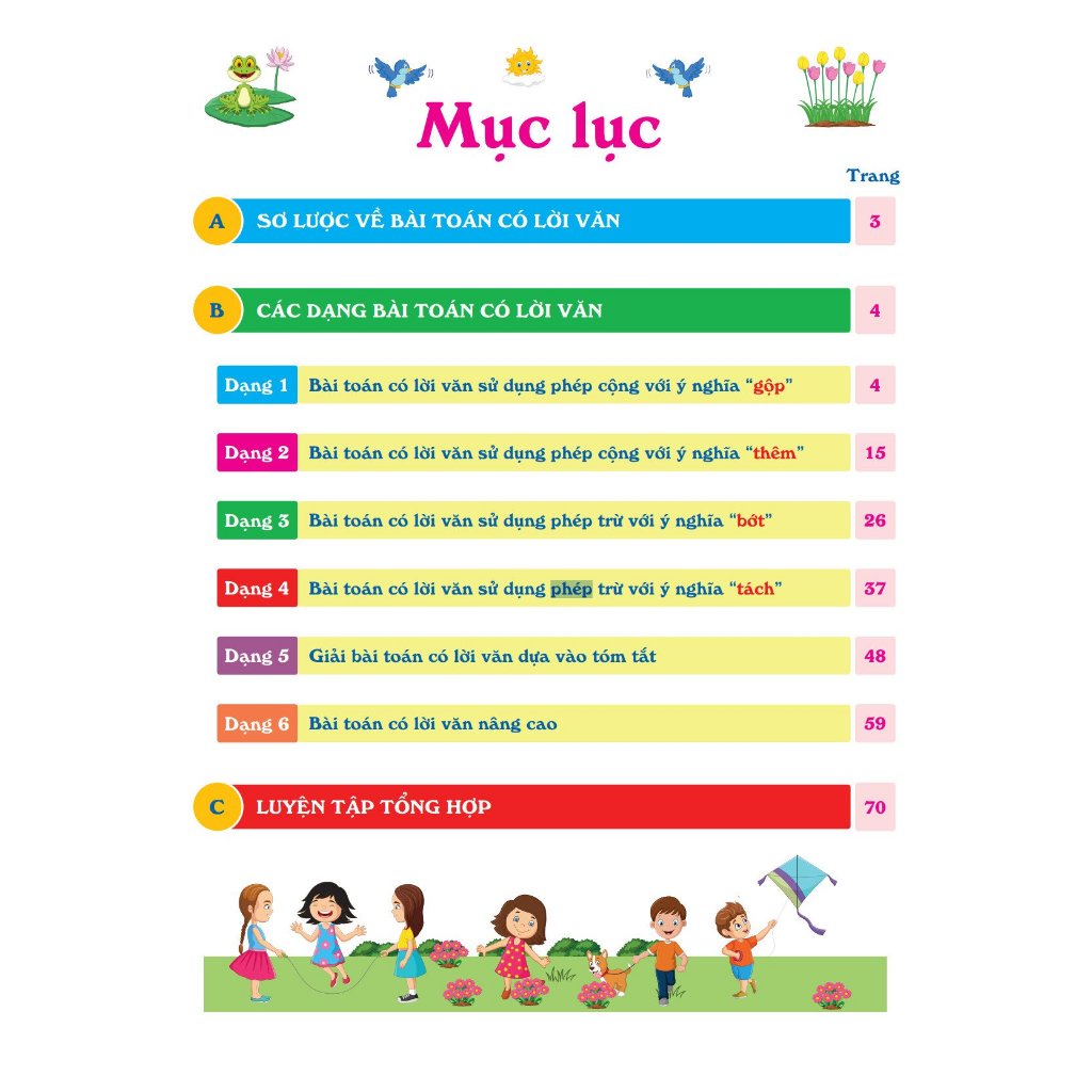 Sách Giải Toán Có Lời Văn Lớp 1 - Chương Trình Mới  - Bản Quyền