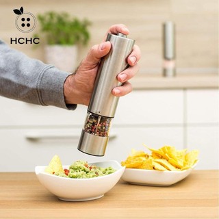 HCHC Máy Xay Tiêu Muối Cầm Tay Tự Động Bằng Thép Không Gỉ