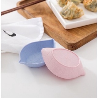 Đĩa Đựng Nước Chấm / Gia Vị Hình Chiếc Lá Từ Sợi Lúa Mạch
