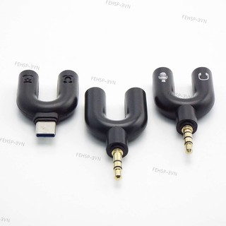 Đầu chia 2 cổng 3.5mm type c sang cổng tai nghe / mic vn3f