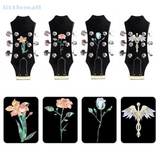 Đàn Guitar Dán Decal Decal Guitar Guitar Cổ Headstock PVC Đỏ Hoa Hồng Miếng Dán