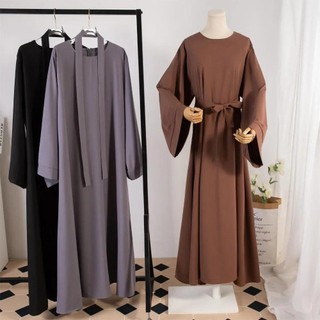 Đầm Kaftan Hồi Giáo Dáng Rộng Tay Dài Có Thắt Lưng