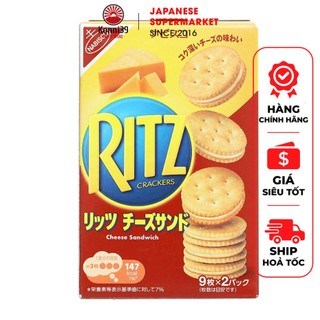 Bánh ritz kẹp nhân phô mai nhật bản , bánh quy ritz phô mai