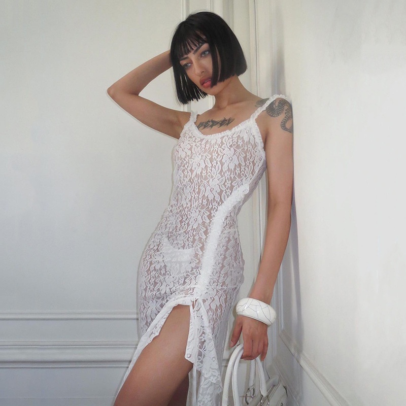 A.t.a Jumpsuit Hai Dây Phối Ren Gợi Cảm Hợp Thời Trang
