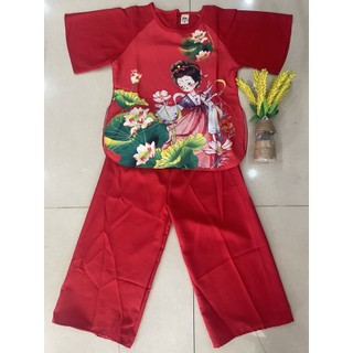 [14-22kg] Áo bà ba cách tân cho bé gái,chất vải lụa mềm mại(TT153)