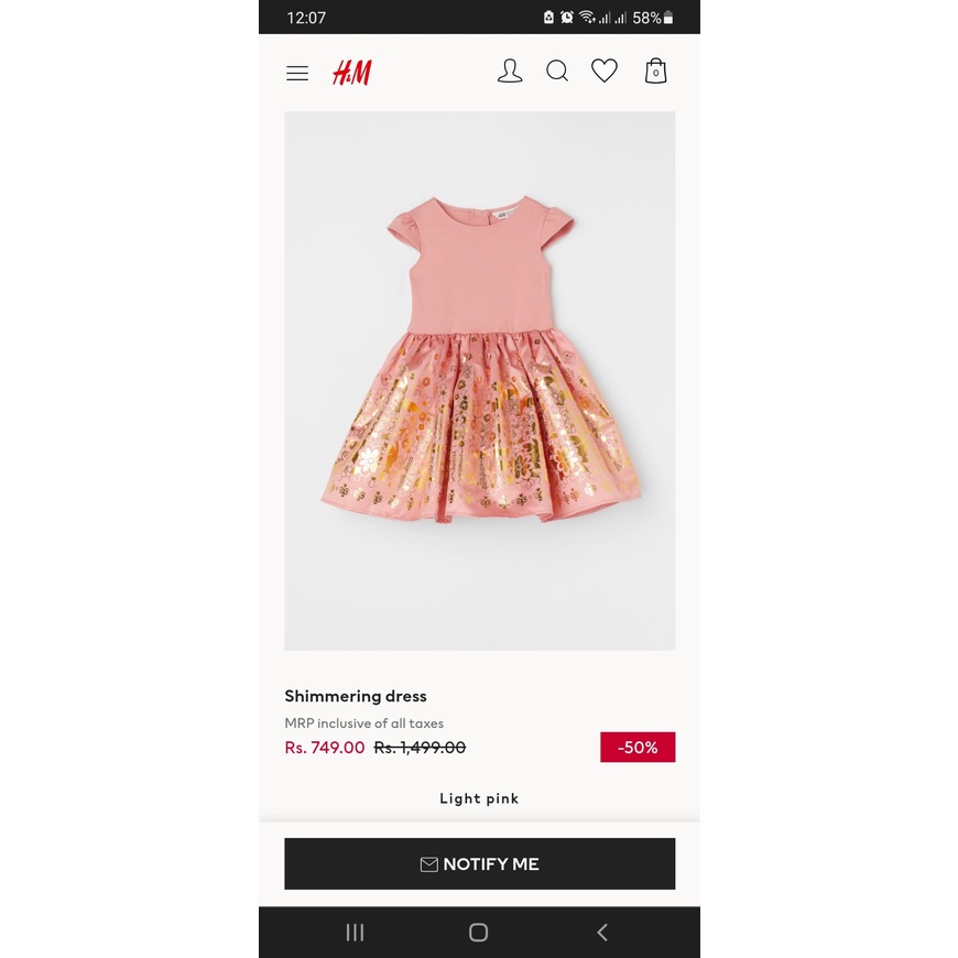 Đầm thun hồng hoa H&M ​​​​​​​xuất xịn