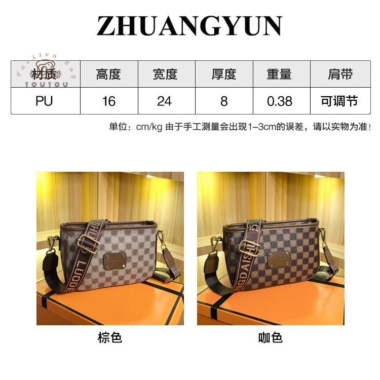 ZHUANGYUN  Túi nữ đeo vai dây xich, Túi xách Nữ đeo vai Chéo phong cách trẻ trung  2023NEW  L91TN0T 37Z230911