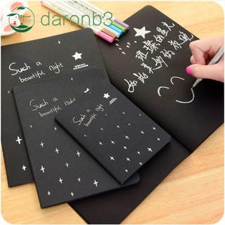 Sổ tay 60 trang giấy đen dùng vẽ phác thảo diy