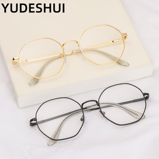 YUDESHUI Mắt Kính Gọng Kim Loại Hình Bát Giác Độ Phân Giải Cao Phong Cách Cổ Điển Thời Trang Cho Unisex