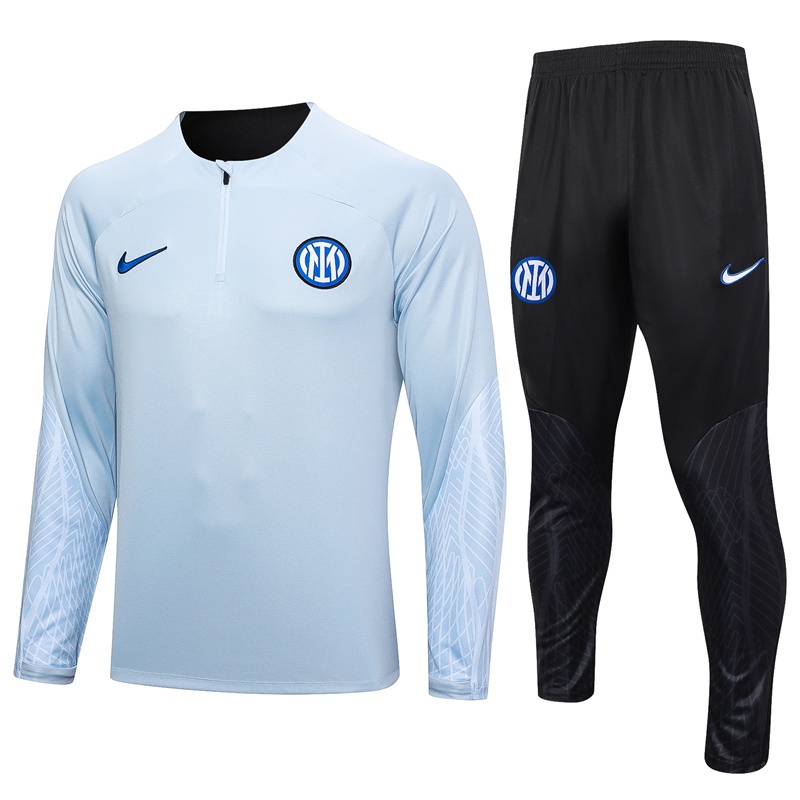 Áo Bóng Đá Thể Thao Tay Dài Có Khóa Kéo size Lớn s-Xl 01 24 inter milan Cho Nam