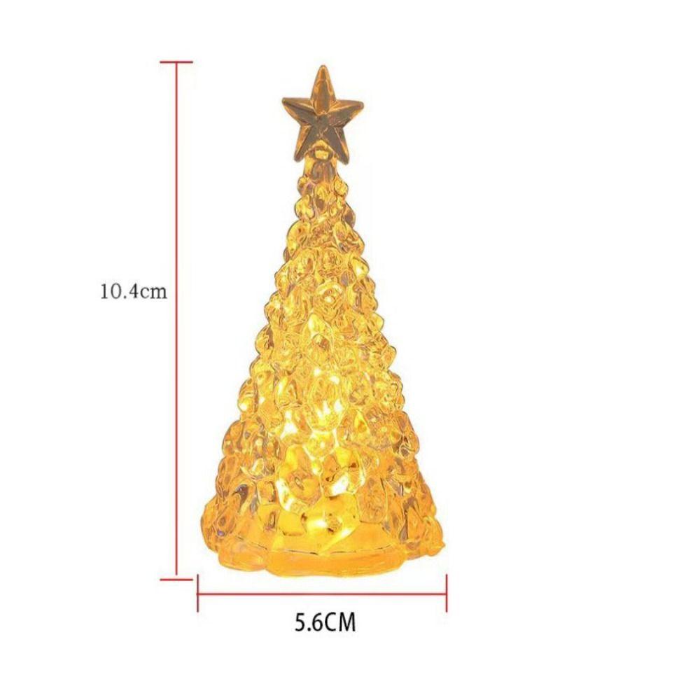 Cây Thông Noel mini Bằng Pha Lê Phát Sáng Để Bàn Trang Trí Giáng Sinh