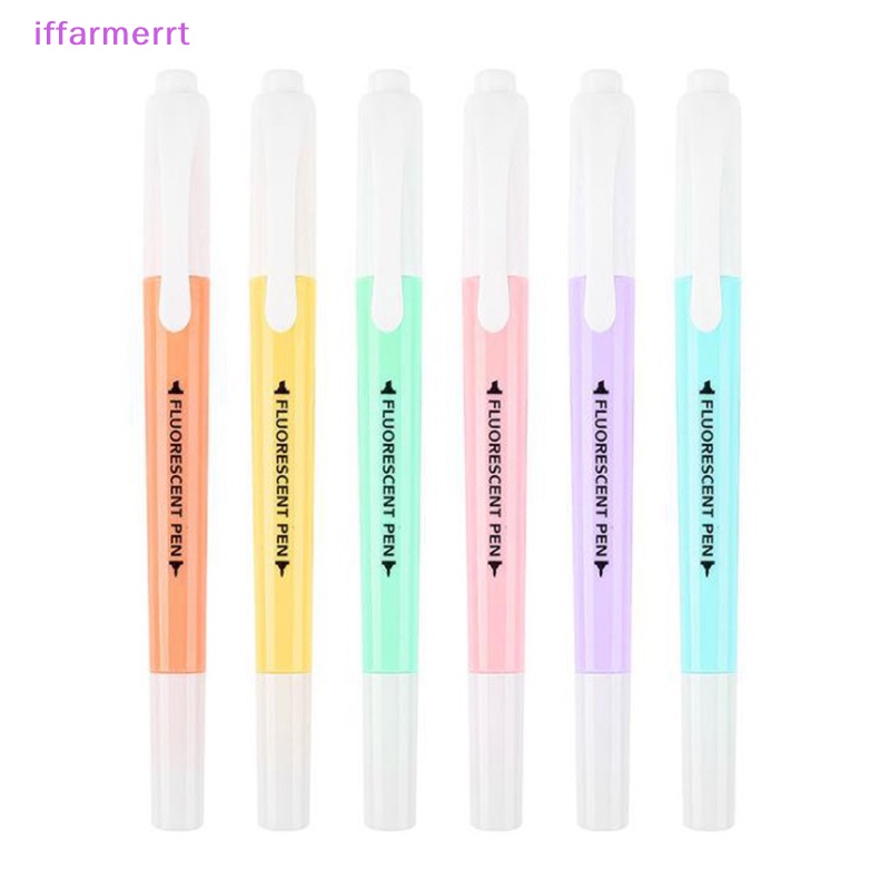 Set 6 Bút Lông Hai Đầu Màu Kẹo Ngọt Dành Cho Học Sinh / Văn Phòng