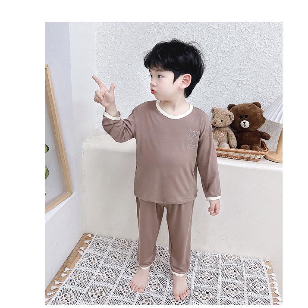 Bộ Đồ Ngủ Tay Dài In Hoạt Hình Dành Cho Bé Trai